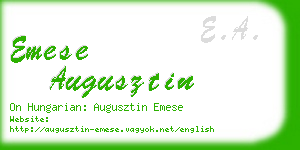 emese augusztin business card